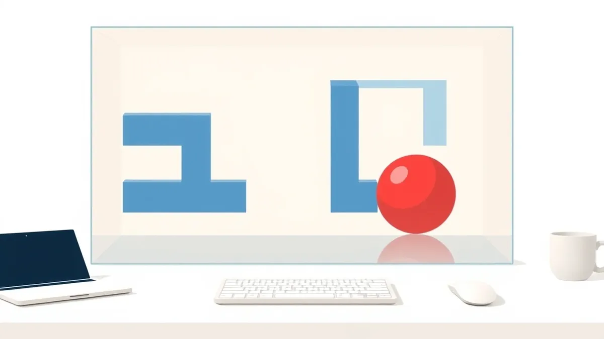 Illustration: A transparent glass maze sits on a clean white desk.